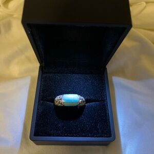 925 Sterling Silver Size 7 Ring with Turquoise Stone Navajo Southwestern